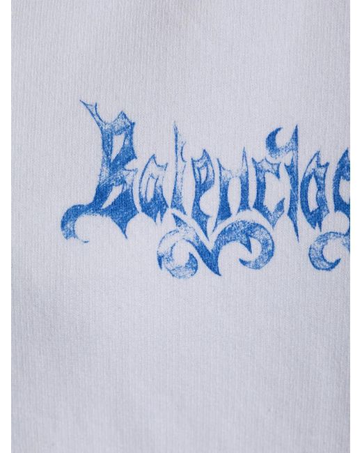 Balenciaga White Logo-Print Zip-Up Hoodie