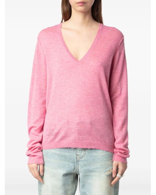 Zadig & Voltaire Pink Rivy Sweater