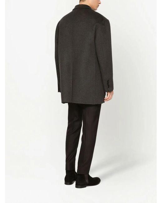 Dolce & Gabbana Black Oversized Cashmere Blazer Coat for men