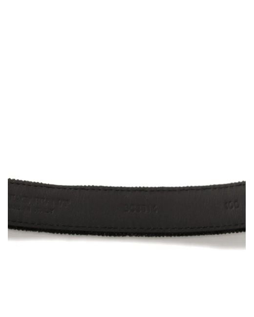 Dolce & Gabbana Black Ceinture En Velours À Boucle for men