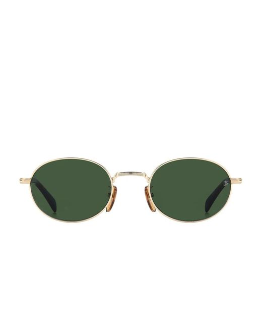 David Beckham Green Round-Frame Sunglasses for men