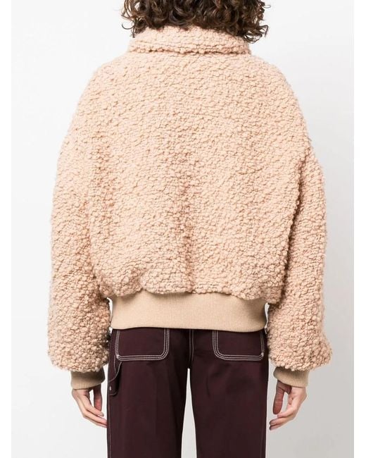 Stella McCartney Multicolor Softly Textured Cropped Bomber Jacket