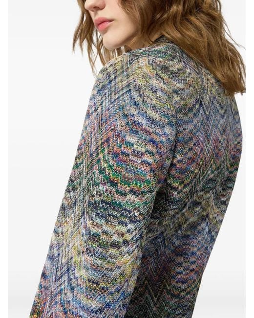Missoni Gray Zigzag-Knit Blazer