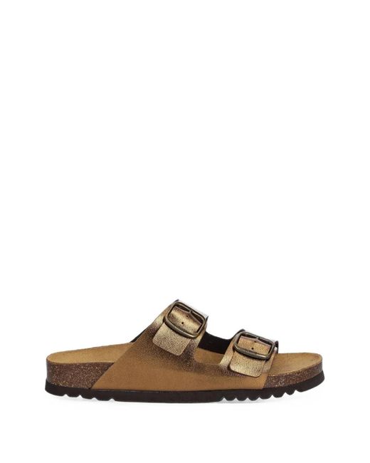 Scholl Brown Josephine Flat Sandals