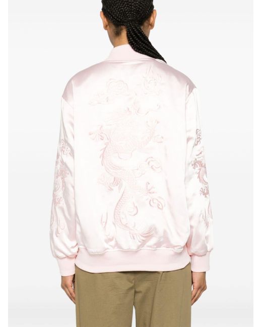 P.A.R.O.S.H. Pink Dragon-embroidered Twill Jacket