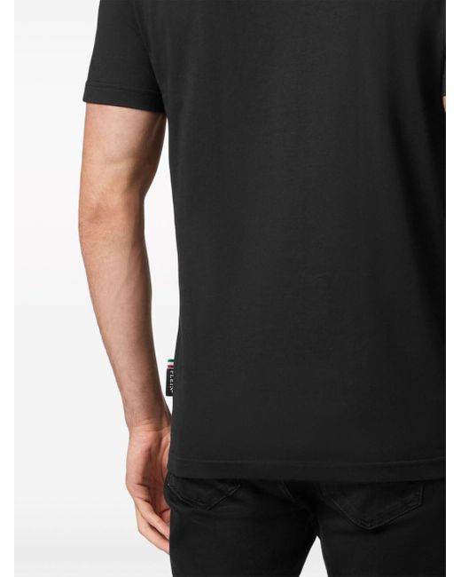 Philipp Plein Black Smile Cotton T-shirt for men