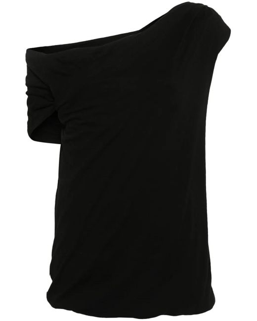 MSGM Black Drapiertes Oberteil