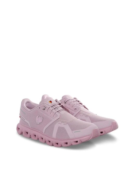On Shoes Purple Logo Patch Sneakers