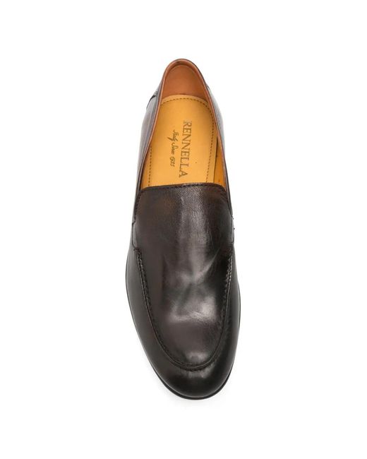 F.LLI RENNELLA Brown Leather Loafers for men