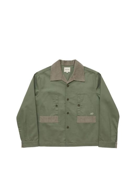 Nicholas Daley Green Work Shirt Jacket for men
