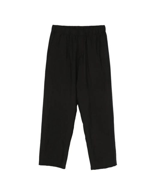 Costumein Black Pajama Elasticated Trousers for men