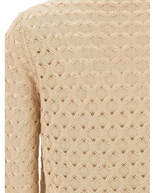 Kangra Natural Textured-Knit Cotton Cardigan