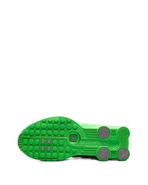 Nike Green Shox R4 Lace-Up Sneakers