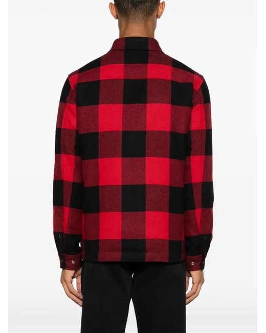 Woolrich Red Buffalo-Checked Jacket for men