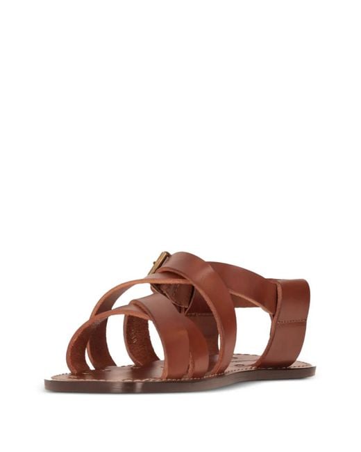 Saint Laurent Brown Cheever Buckle-Fastening Flat Sandals for men