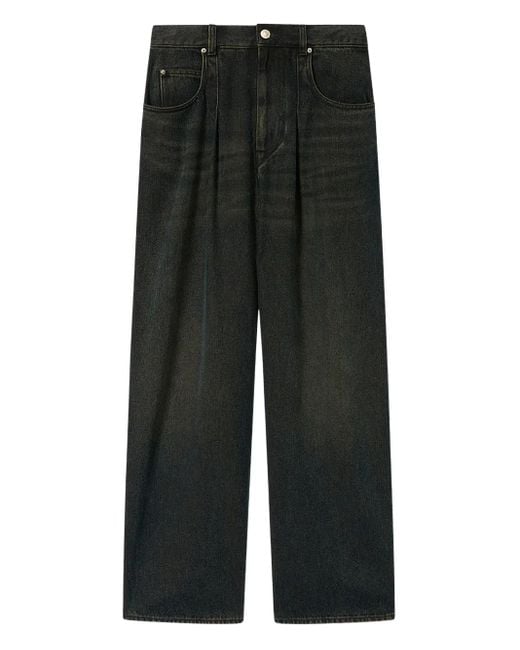 Isabel Marant Black Jean Rodayna Dark Denim Wide Leg