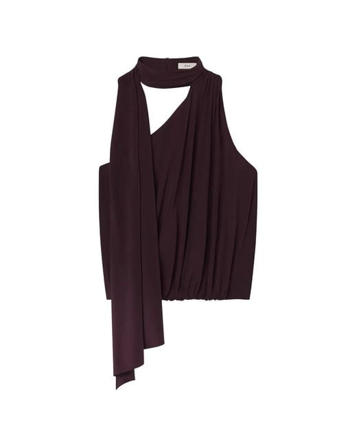 A.L.C. Purple Celeste Halter-Neck Top