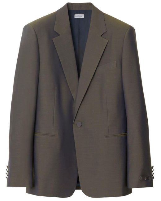 Burberry Black Iridescent-effect Wool Blazer for men