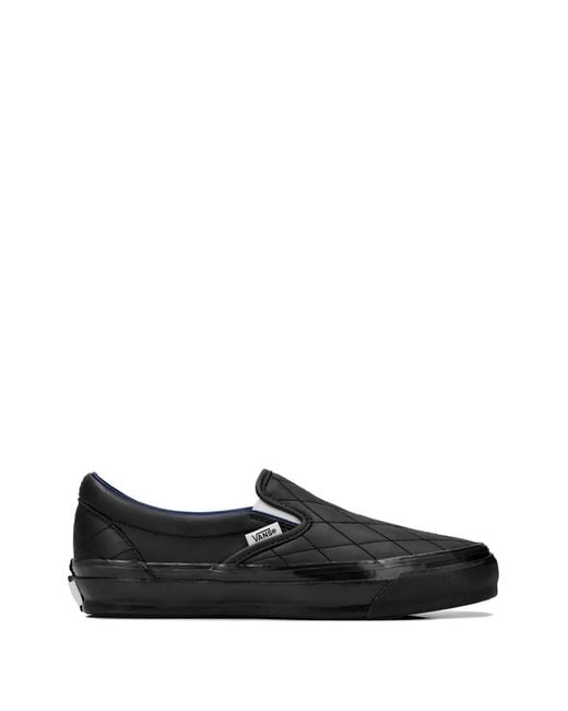 Vans Black Lx Classic Slip-On 98 Quilted Leather Sneakers for men
