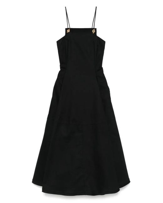 Cult Gaia Black Maka Midi Dress