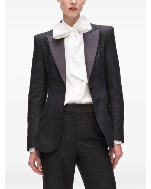Karl Lagerfeld Black Peak-Lapel Blazer