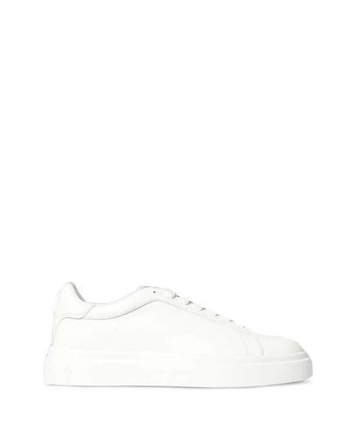 Cesare Paciotti White Dagger-Detail Leather Sneakers for men