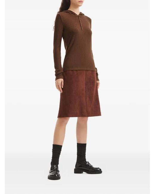 B+ AB Brown Buttoned Hoodie