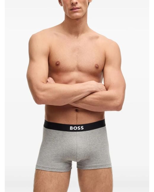 Boss Black Logo-Waistband Boxers (Pack Of Three) for men