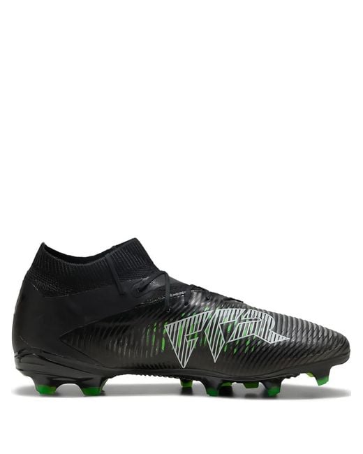 PUMA Black Future 8 Pro Fg Ag Striped Sneakers for men