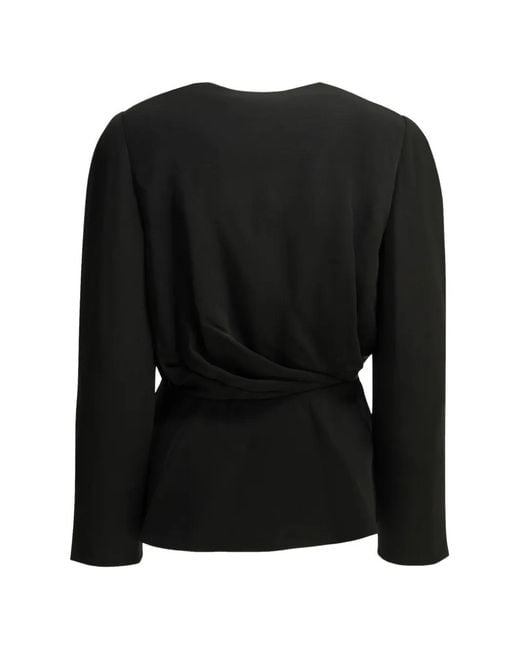 Chloé Black Haut Péplum À Design Drapé