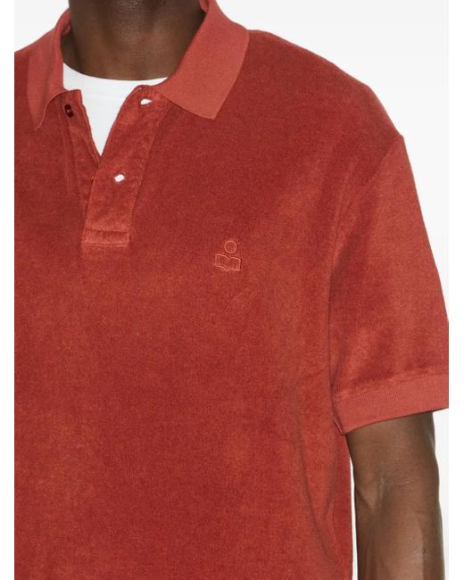 Isabel Marant Red Vafko Polo Shirt for men