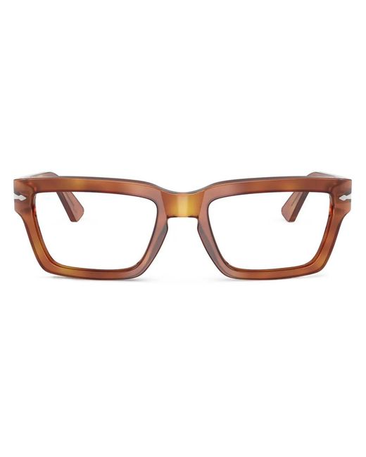 Persol Brown Rectangle-Frame Sunglasses for men
