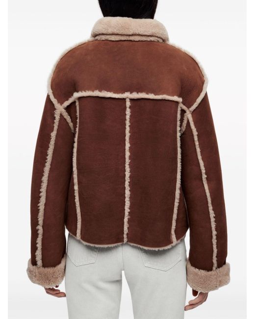 Re/done Brown Reversible Shearling Jacket