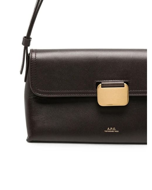 A.P.C. White Small Simone Leather Shoulder Bag