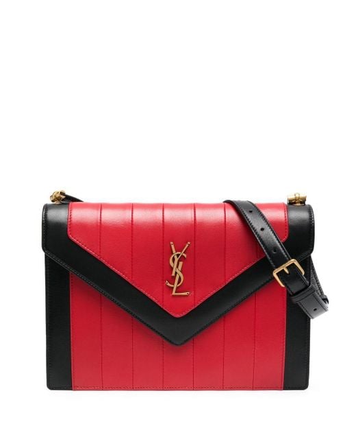 Saint Laurent Leather Gaby Quilted Shoulder Bag in Red Lyst UK