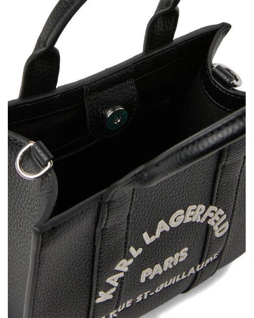 Karl Lagerfeld Black Mini Rue St-Guillaume Tote Bag