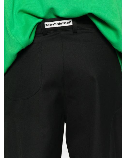 Notrainproof Black Pressed-Crease Trousers for men