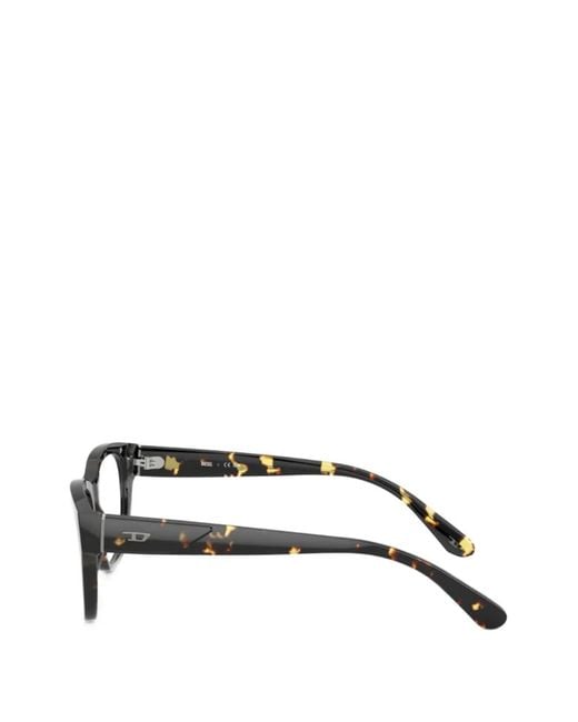 DIESEL Black Tortoiseshell-Effect Cat-Eye Glasses