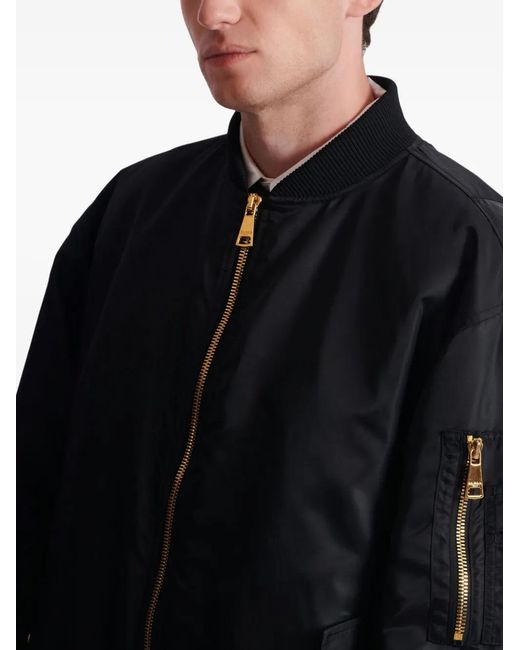 Balmain Black Flap-Pockets Bomber Jacket for men