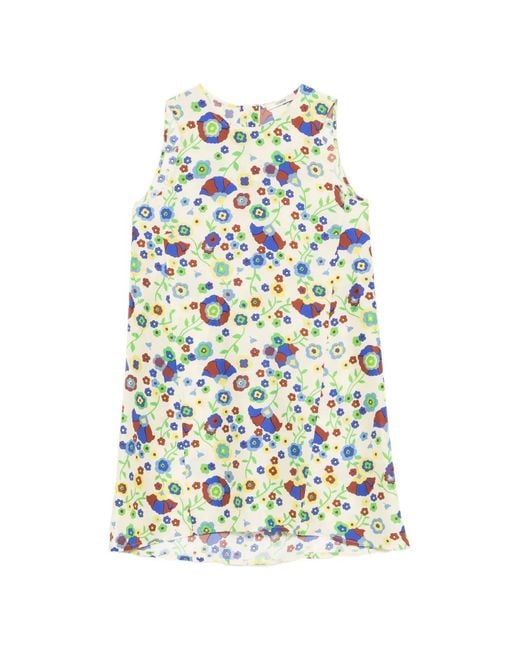 ODEEH White Floral Sleeveless Blouse