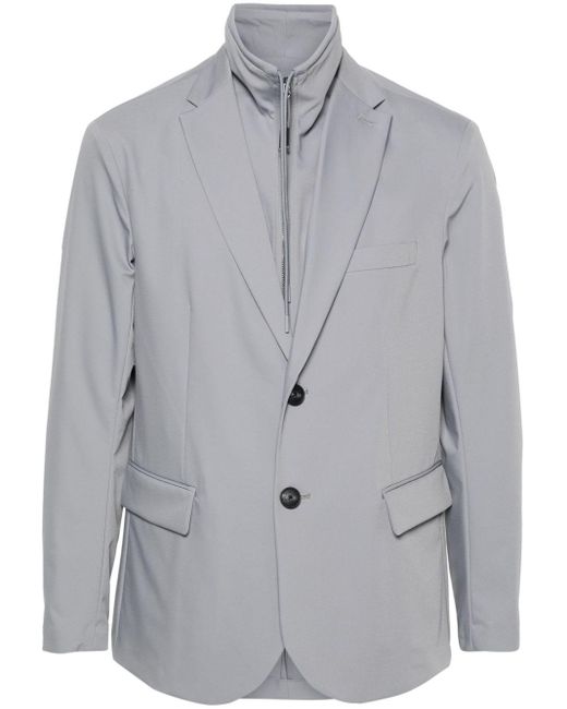 Veste à design superposé Emporio Armani pour homme en coloris Gray