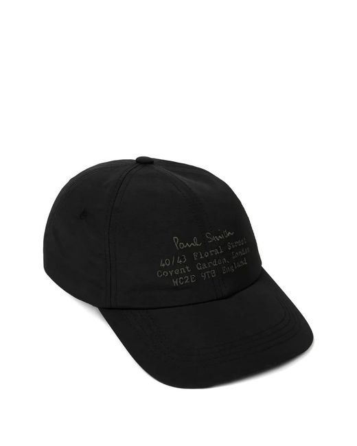 Paul Smith Black Logo-Embroidered Baseball Cap for men