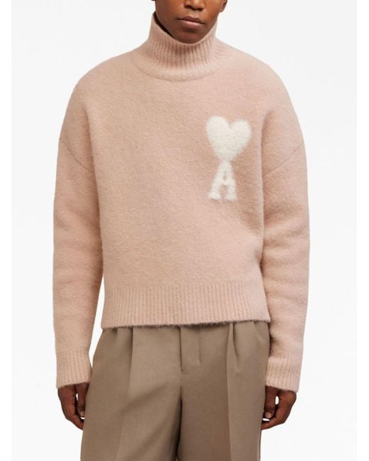AMI Pink Ami Paris Sweaters
