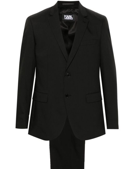 Karl Lagerfeld Pak Met Enkele Rij Knopen in het Black voor heren