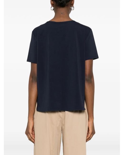 Max Mara Blue Mmlotre Short-Sleeve Top