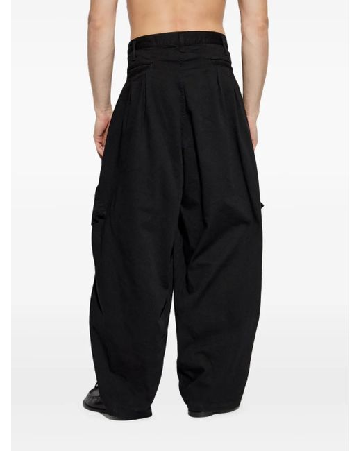 Yohji Yamamoto Broek Met Wijde Pijpen in het Black voor heren