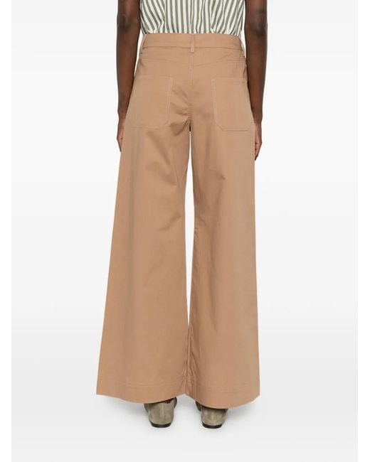 Marella Natural Belt-Loops Trousers