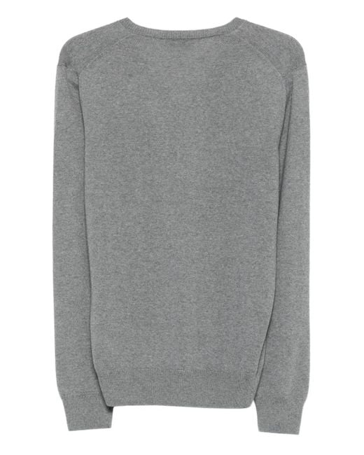 Fay Gray V-Neck Wool Sweater for men