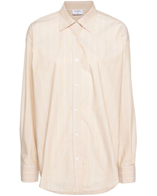 Filippa K Natural Striped Cotton Shirt