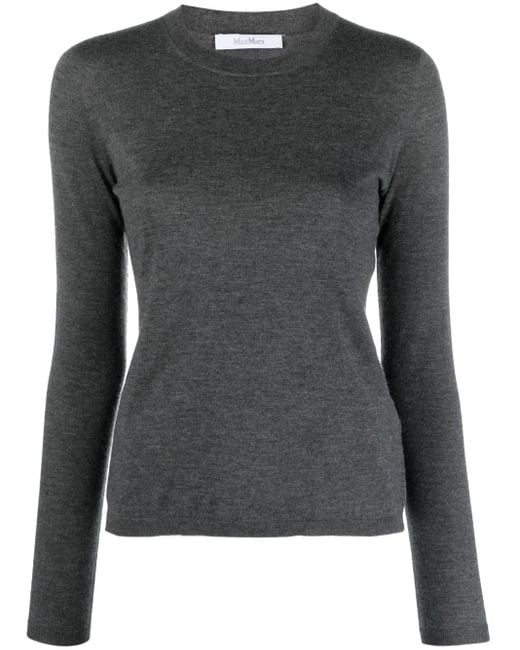 Max Mara Black Kaschmirpullover Mit Rundhalsausschnitt
